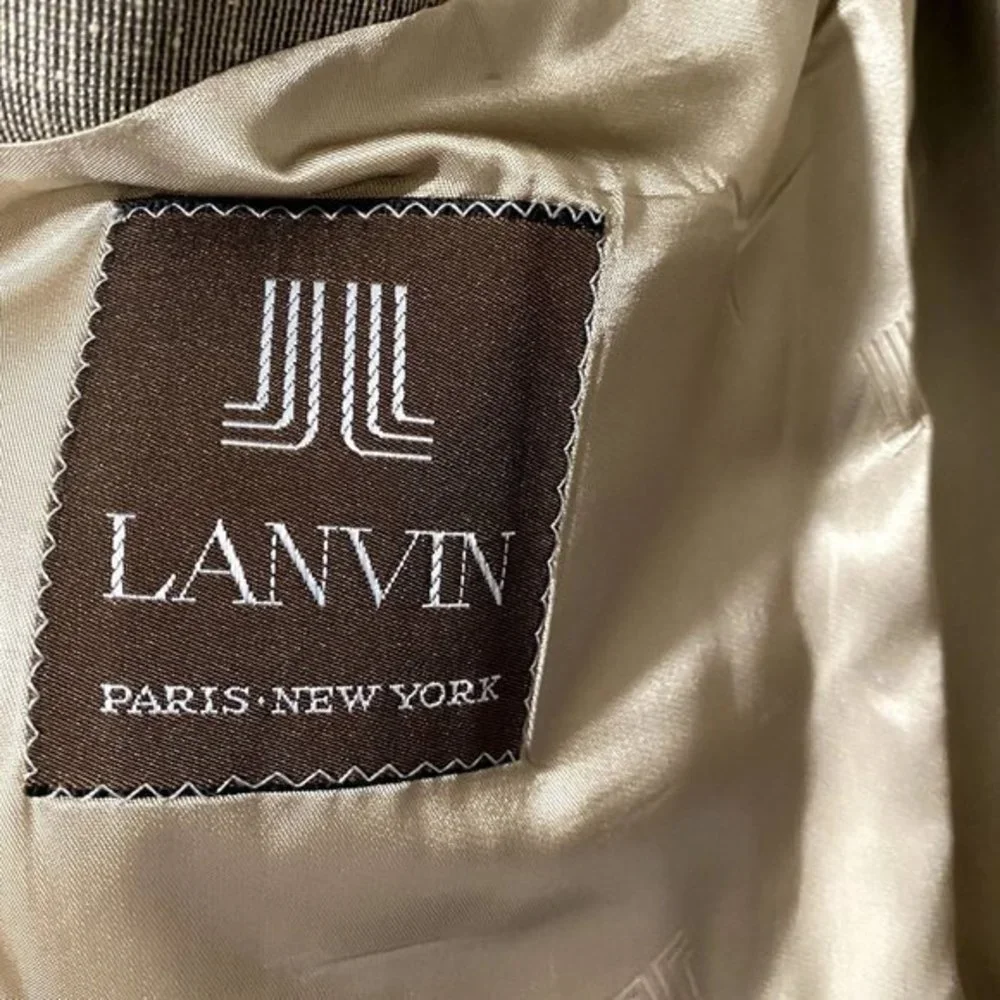 Lanvin‎ Vintage Tan Microstripe Blazer 46L